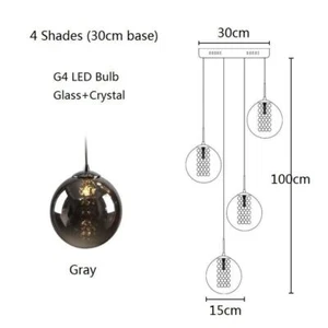 Shop Chandelier Lighting Bar Stair Lamp Glass Pendant Light Home Ceiling Lights - Picture 1 of 21