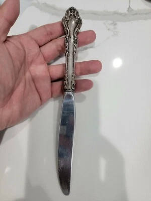 CUCHILLO DE CENA CAÑA Y BARTON BARROCO ESPAÑOL PLATA DE LEY 9 1/8" SIN MONO Foto 1 de 4