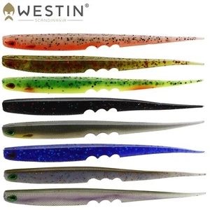 Westin Slim Teez 13cm 5g - 6 Gummiköder für Barsch & Zander, Drop Shot Köder - Bild 1 von 2