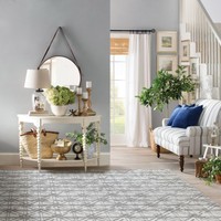 Clearance Silver Grey Floor Rugs Textured Plush Luxury Lounges Carpet 155x230