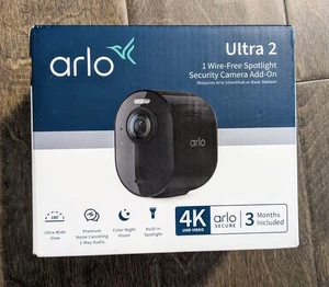 Arlo Ultra 2 Spotlight Camera, VMC5040B, 1 Pack, Black - Picture 1 of 3
