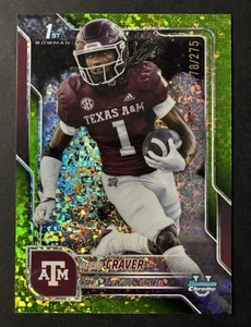 2025 Bowman Chrome U - (Mario Craver) Lime Green Mini Diamond (178/275) #165 RC - Picture 1 of 2