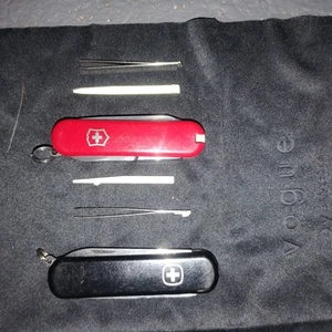 Victorinox Swiss Army Knife Rundle & Rundle Scissors Tooth Pick Tweezers W/ Box - Picture 1 of 8