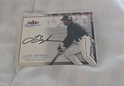 Fleer Autographics Lance Berkman 2000 en tarjeta autógrafo automático Houston Astros  Foto 1 de 2