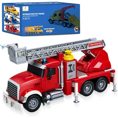 Grande camion dei pompieri giocattolo 1:16 con siringa ad acqua luce e suono - Immagine 1 di 4