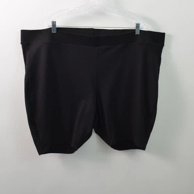 Bicicleta corta de cintura Torrid de 9" para mujer 6X negra de algodón spandex Foto 1 de 4