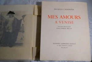 1954 Casanova Mes Amours a Venise w/ 20 Original Etchings by Paul-Emile Bécat - Picture 1 of 10