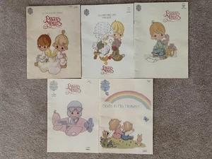 Lot Of 5 PRECIOUS MOMENTS CROSS STITCH PATTERN BOOKS - Picture 1 of 12