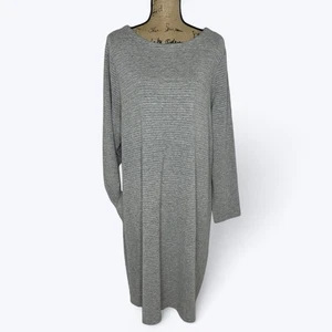 J Jill Pullover Midikleid Gr. 2X grau langarm Taschen minimalistisch dicker Strick - Bild 1 von 13