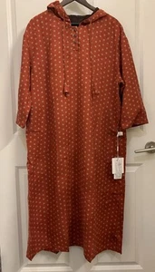 Mulberry Silk Hooded Pullover Dress Coat Outwear NWT XL $1115 - Picture 1 of 7