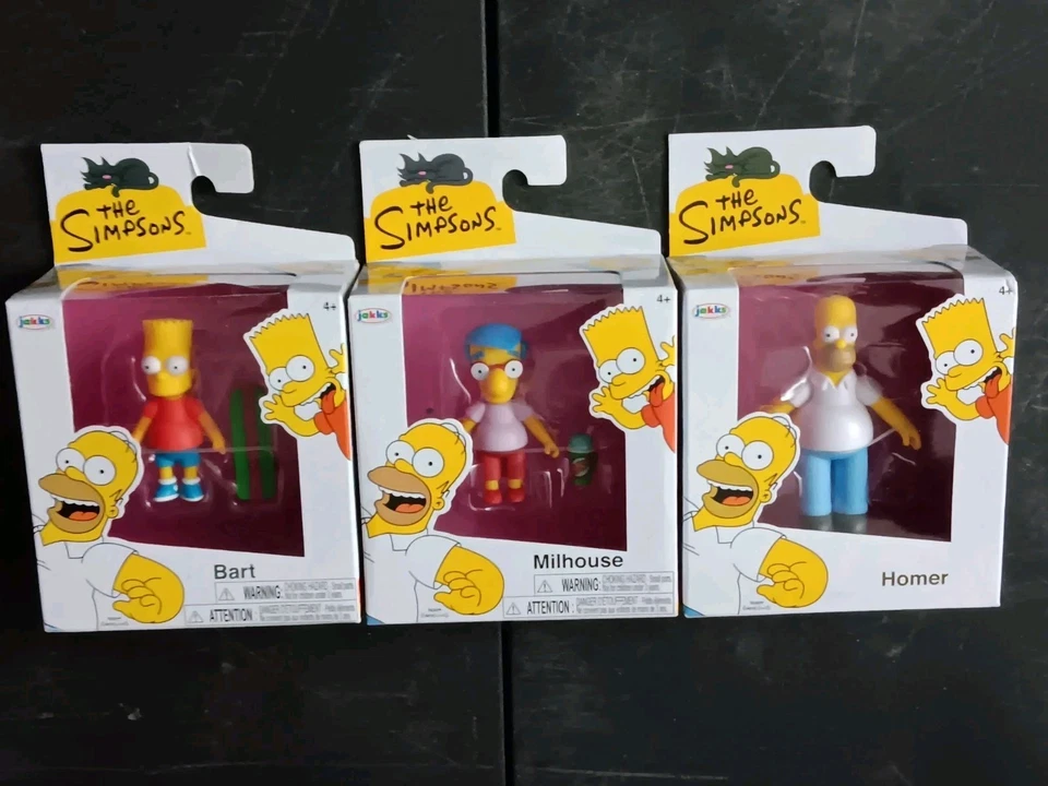 *ENVÍO GRATUITO* 2.5" HOMER + BART + MILHOUSE Figura de Los Simpson Jakks Pacific FOX Foto 1 de 4