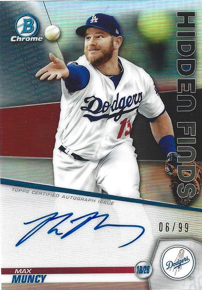 - 2020 Bowman Chrome Hidden Finds Auot #HFMM Max Muncy #/99 CHAMPION - Image 1 of 1