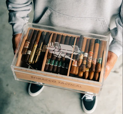TOBACCO TACTICAL x SUPERIOR DEFENSE ACRYLIC HUMIDOR TOBAC x SUPDEF NEW - Image 1 of 4