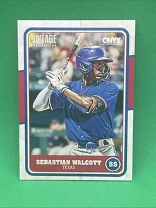 SEBASTIAN WALCOTT 2025 Onyx Vintage BASE CARD Rangers - Picture 1 of 2