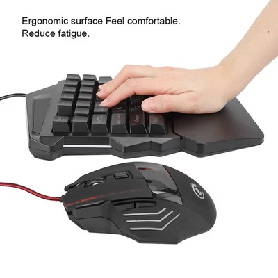  J50 OneHanded Gaming Mouse Keyboard Set Computer Accessory For Win2000/ And - Image 1 of 4