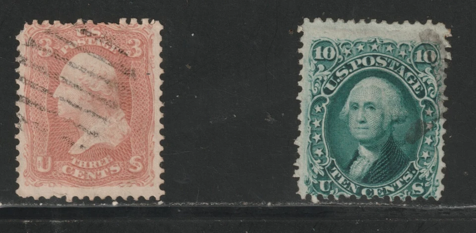 USA: Lot 20 - Postage (1861-1862 - F/VF - Used) 2021 Scott Catalog Value $88.00 - Image 1 of 3