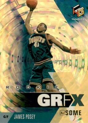 James Posey 1999-00 Upper Deck HOLOGRFX AUSOME GOLD ROOKIE RC #66AU Nuggets Foto 1 de 2