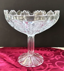 Antique EAPG Tall Compote by John B Higbee PANELED THISTLE c. 1911-1918 - Picture 1 of 18