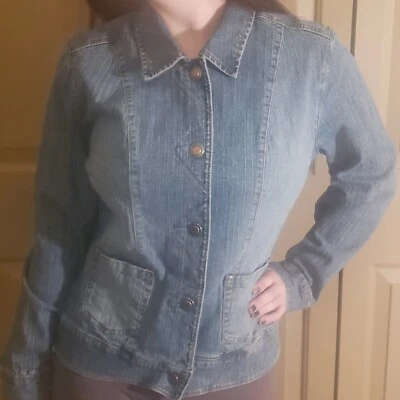 Vintage Retro Women's Medium Denim Jean Jacket Nordstrom  - Image 1 of 4