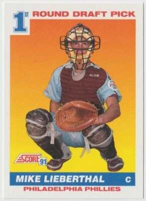 1991 Score Baseball #683 Mike Lieberthal RC - Philadelphia Phillies - Image 1 of 2