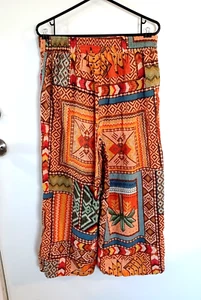 HAUTE HIPPIE Pull On Hose Damen Größe M hoher Bund weites Bein knöchellang Boho - Bild 1 von 4