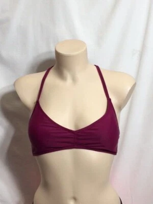 Women's NWT Volcom Simply Solid V-Neck Bikini Top Swimwear - Image 1 of 4