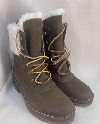 TIMBERLAND Mujer Courmayeur Valley 6 '' WP Cálido Forrado Botas Oliva Nubuck Foto 1 de 4