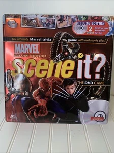 Marvel Deluxe Edition Scene it? DVD Game Tin Box Including 2 DVDs EUC - Picture 1 of 18