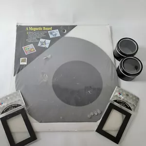 Bulletin Board Magnetic Round 11.75" Accessories Picture Frames Cannisters - Picture 1 of 4