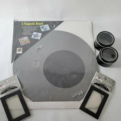 Bulletin Board Magnetic Round 11.75"  Accessories Picture Frames Cannisters - Image 1 of 4