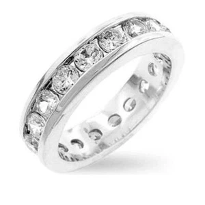 Lustrous Wide Eternity Band - Picture 1 of 3