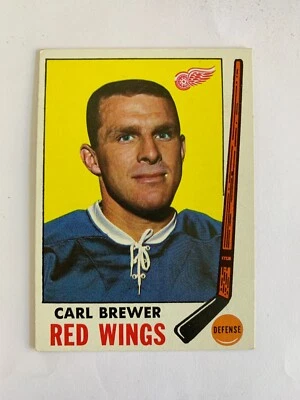 1969-70 Topps #59 Carl Brewer - Detroit Red Wings (v2) - Image 1 of 2