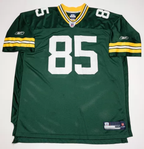 Green Bay Packers Reebok Jersey Men's 2XL Vintage NFL Football Jennings #85 Cover