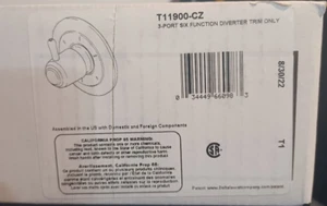 Delta T11900-CZ Innovations Six Func. Diverter Trim Less Valve, Champagne Bronze - Picture 1 of 1