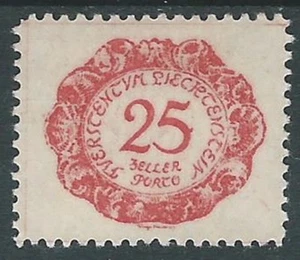 1920 LIECHTENSTEIN SEGNATASSE 25 H VARIETà PUNTO ATTACCATO 5 DI 25 MH * - R30-6 - Picture 1 of 1