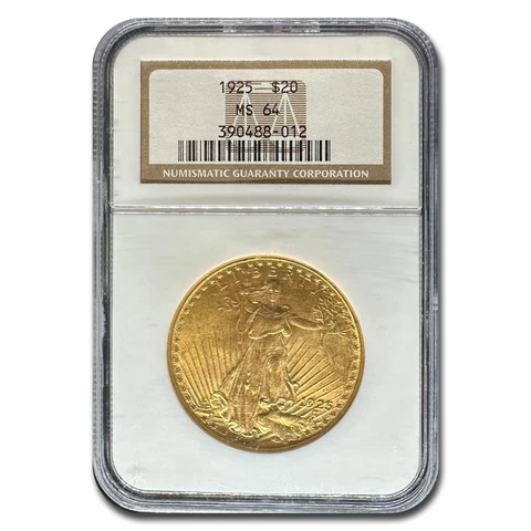 1925 $20 Saint-Gaudens Gold Double Eagle MS-64 NGC - SKU#8782 Cover