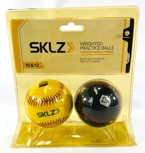 SKLZ Weighted Practice Baseballs Yellow (10oz) and Black (12oz) Brand New Sealed - Picture 1 of 5