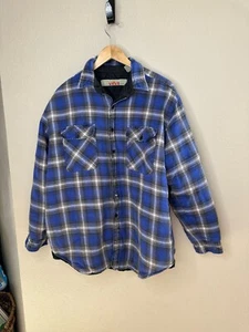 Anchor Blue Mens Global WKWR Blue Jacket Large long sleeve button up vintage - Picture 1 of 6