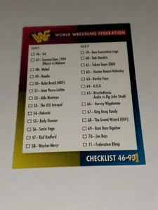 Tarjeta coleccionable de lucha libre lista de verificación #90 inserto de revista WWE/WWF 1995 dañada leer - Imagen 1 de 12