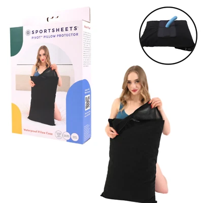 Fetish Waterproof Sex Pillow Protector with Sex Toy Holder Dual Purpose BDSM - Image 1 of 4