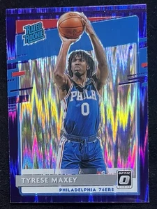Amortiguador púrpura Prizm #171 Tyrese Maxey 2020-21 Panini Donruss Optic - clasificación Rookie - Imagen 1 de 2