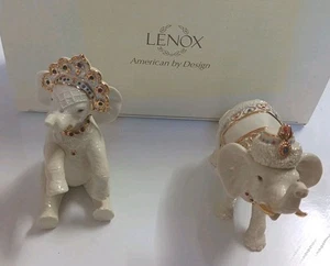 Lenox A Russian Romance Porcelain Gemmed Elephants Figurines NEW 5.6 Inches. - Picture 1 of 14
