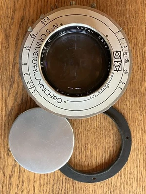 Fast Kodak 12" f4.5 Ektar Large Format Lens In Ilex No. 5 Universal Shutter - Image 1 of 4