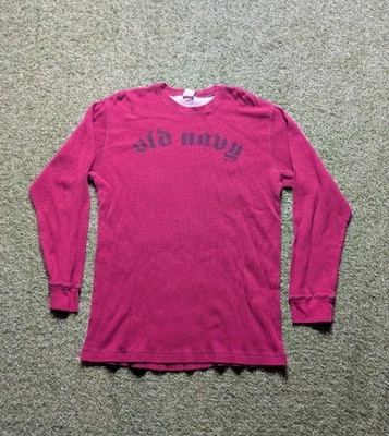 Camisa De Colección Y2K Térmica Tejida Gofre Para Hombres Talla XXL 2XL Borgoña Grunge Patinador  Foto 1 de 4