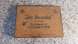 De Reszke Turks Empty Tobacco Cigarette Box, Vintage Tin, Vintage Prop - Picture 1 of 4