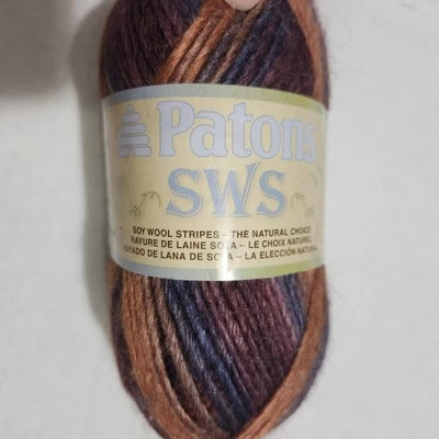 Madeja Patons SWS color hilo natural ruso lana de soja rayas 2,8 OZ Foto 1 de 4