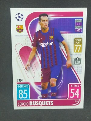 Sergio Busquets n° 216 FC.BARCELONE TOPPS MATCH ATTAX CHAMPIONS LEAGUE 2022 - Photo 1/2