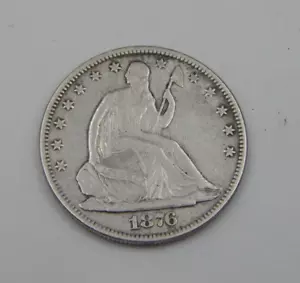 1876 Seated Liberty Half Dollar - Picture 1 of 3