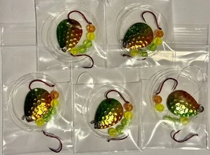 5 Spinner Rigs Walleye Crawler Harness # 3 UV Colorado Blades - Picture 1 of 1