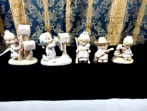 Precious Moments Figurines Various Styles & Years Mixed Lot Of 5 Total W/Box - Picture 1 of 11